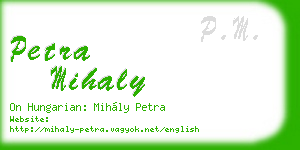 petra mihaly business card